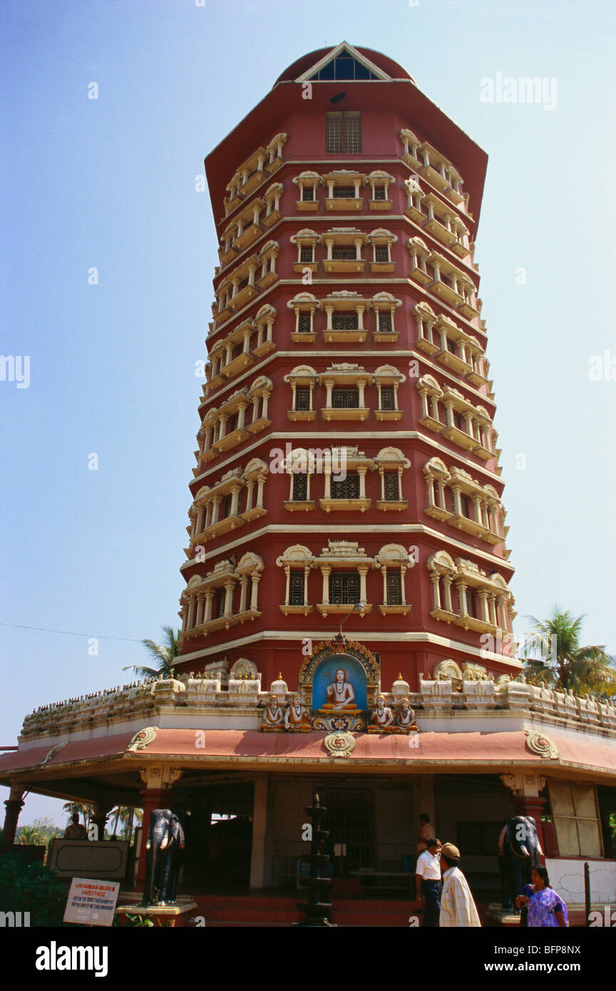 Adi Shankara Sthoopam Temple ; Adishankaracharya Memorial Tower ; Kaladi ; Kalady ; Cochin ; Kochi ; Ernakulam ; Kerala ; India ; Asia Stock Photo