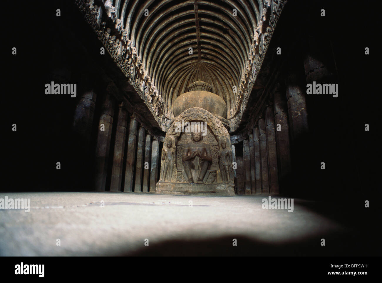 STP 65277 : Ellora cave No10 ; Buddha & Stupa ; Maharashtra ; India Stock Photo