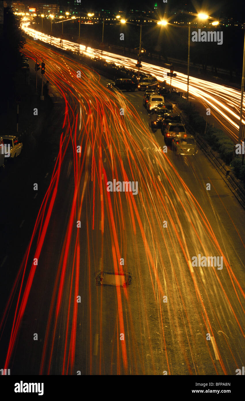 VHM 65389 : Marine Drive traffic ; Bombay Mumbai ; Maharashtra ; India Stock Photo