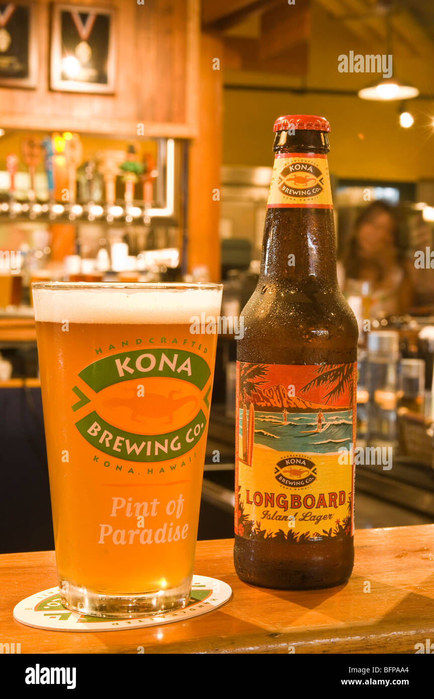 Kona Brewery beer Big Island Hawaii Stock Photo Alamy