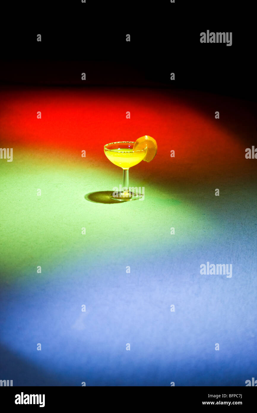 Cocktail with RGB spotlights Stock Photo Alamy