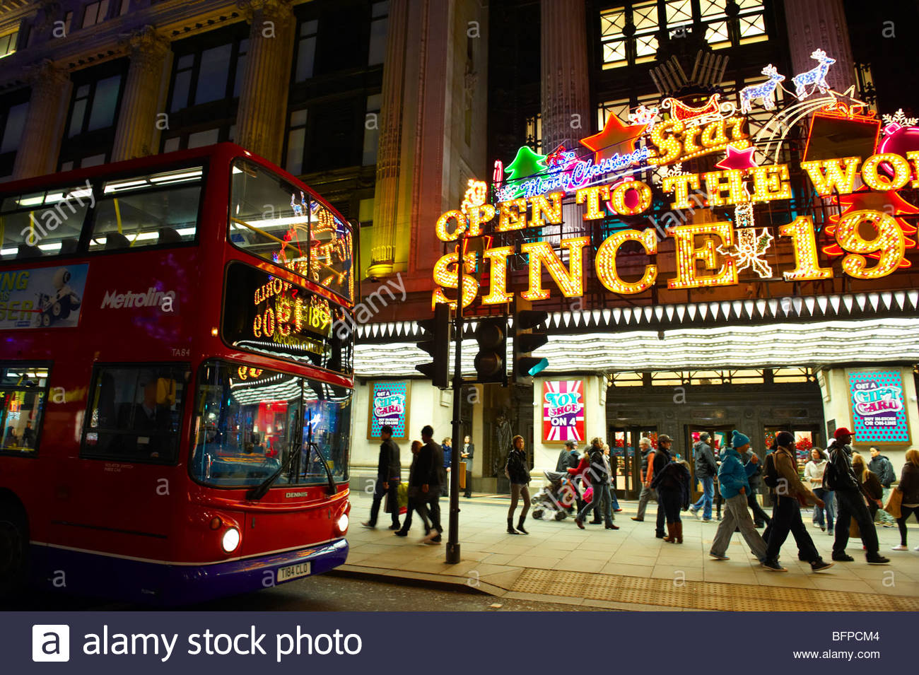 Christmas Lights at Selfridges Department Store in Oxford Street in