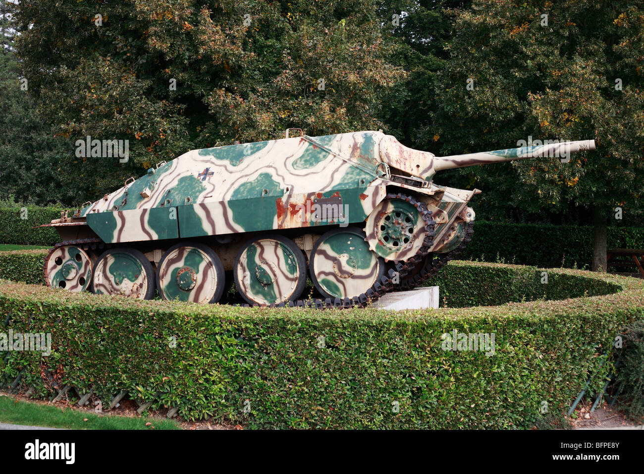 German Panzer tank at Museum of the Battle of Normandy Bayeux Normandy France Stock Photo
