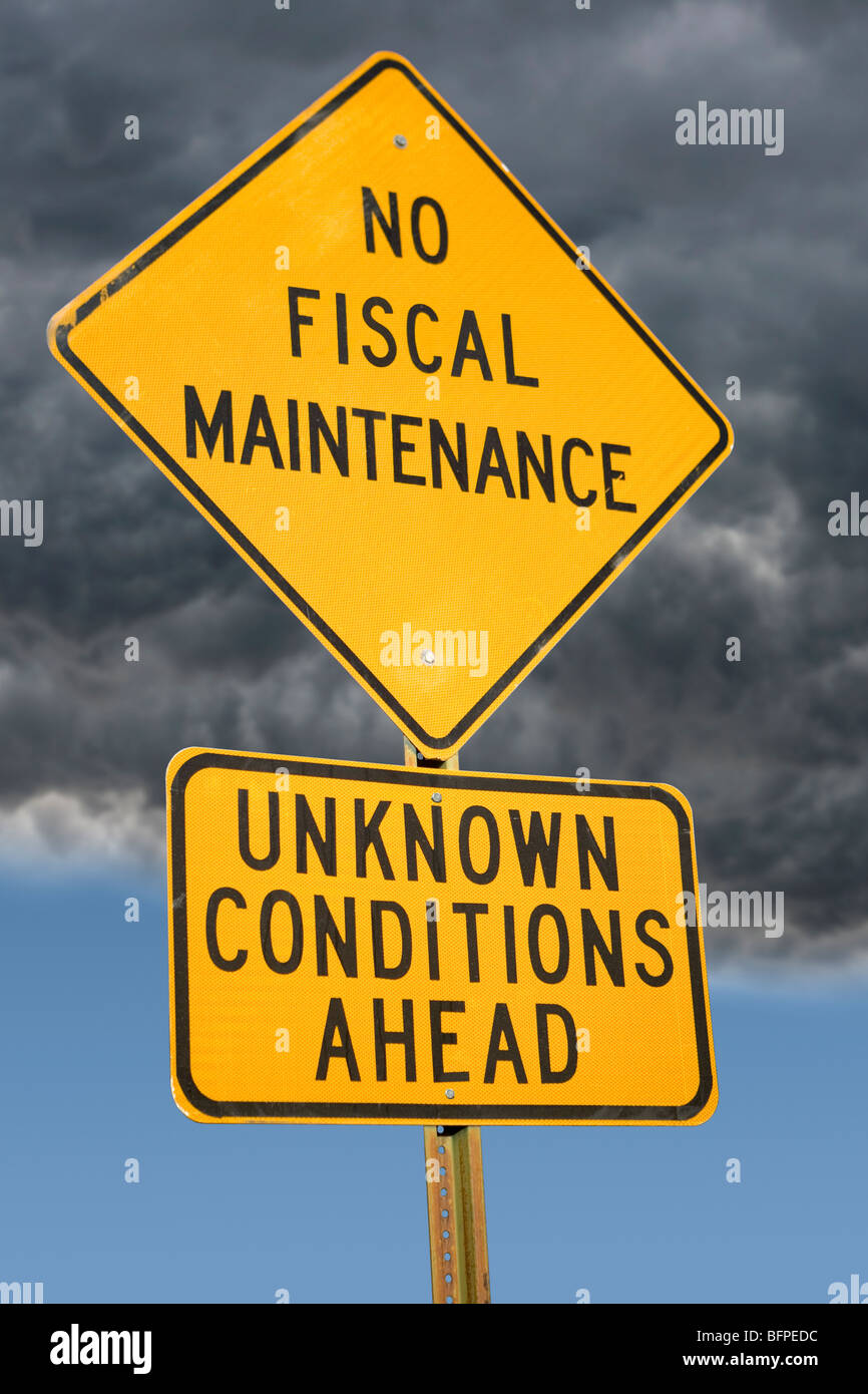 No Maintenance Ahead sign Stock Photo - Alamy
