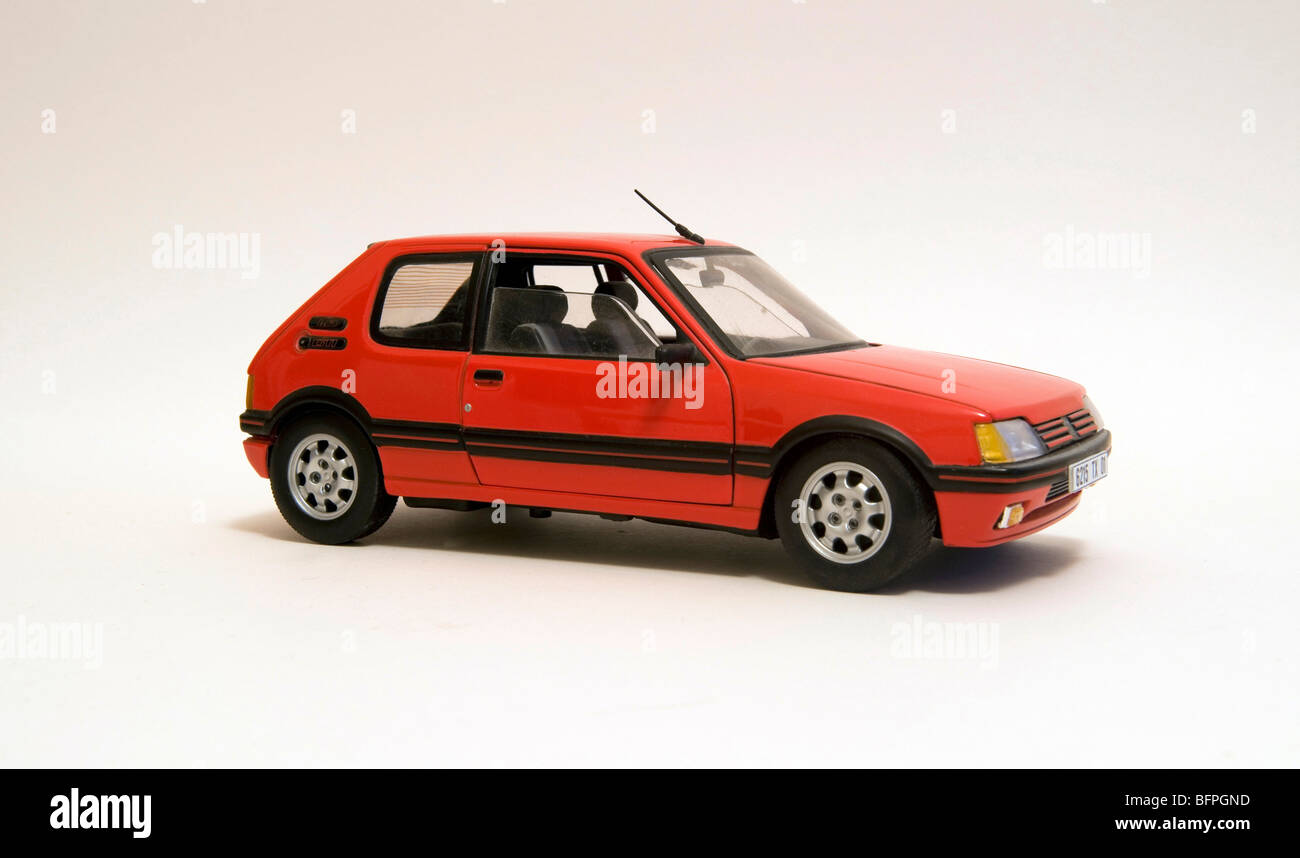 Red Peugeot 205 1.9 GTI Stock Photo