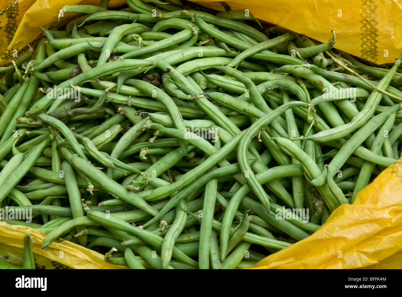 Download Green Beans In A Yellow Plastic Bag For Sale In An Ethiopian Market Stock Photo Alamy Yellowimages Mockups