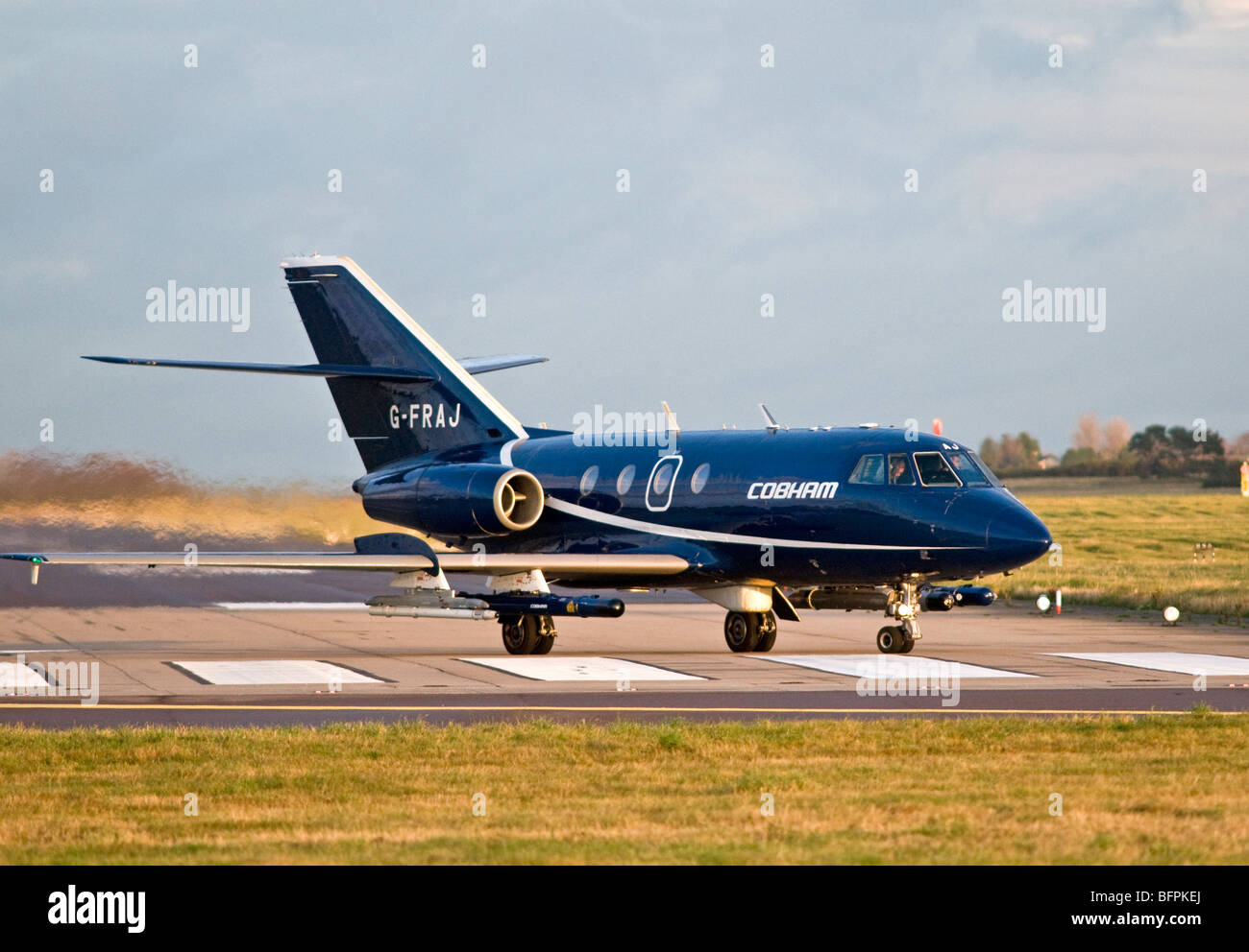 Dassault Falcon Mystere 20ECM at RAF Kinloss SCO 5583 Stock Photo