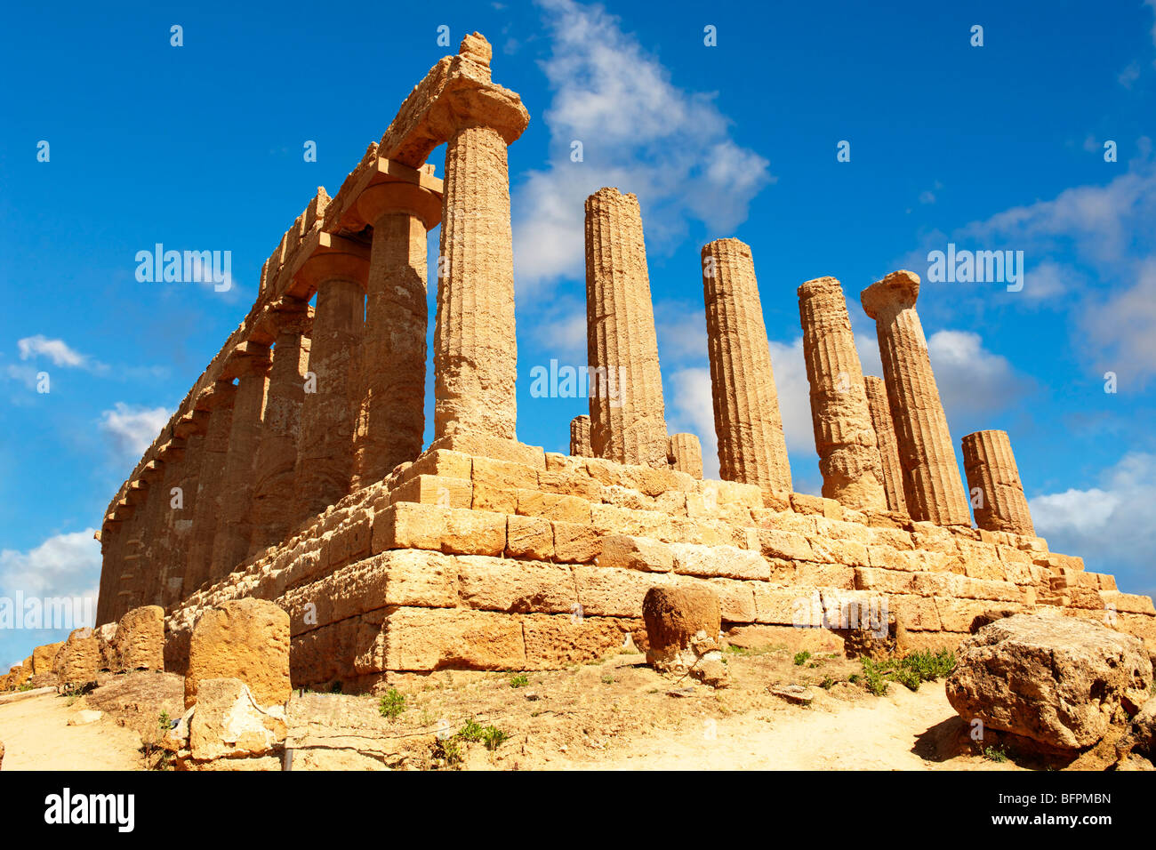 Greek Temple of Juno Lacina, Agrigento, sicily Stock Photo