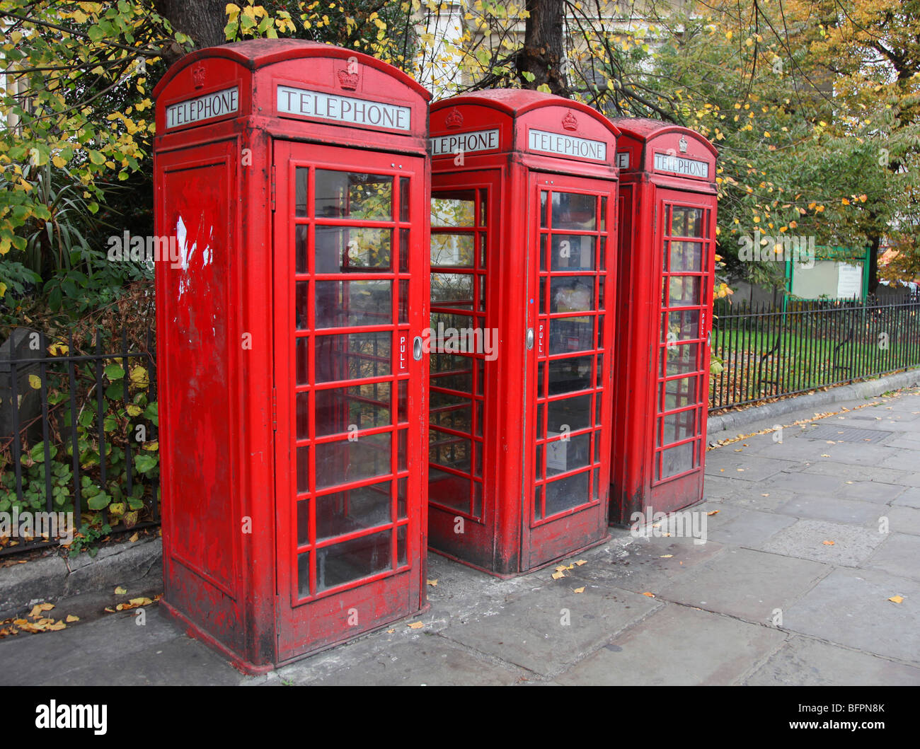 Red London Telephone boxes Stock Photo - Alamy