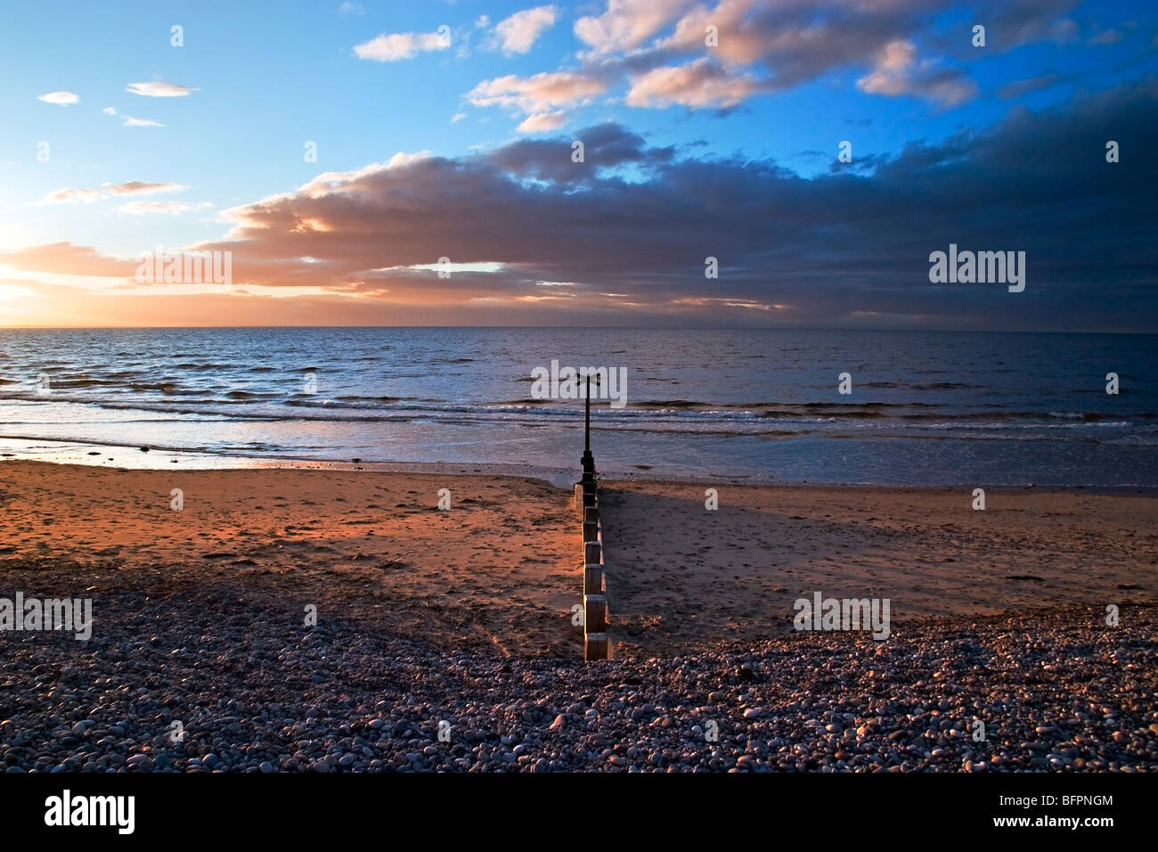 Evening at Findhorn Beach, Moray Firth, Moray Sire, Scotland, UK Stock Photo