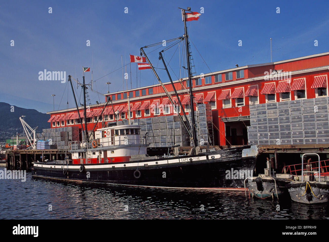 Cape Pine, Canadian fishing trawler docked at Gold Seal Seafoods fish