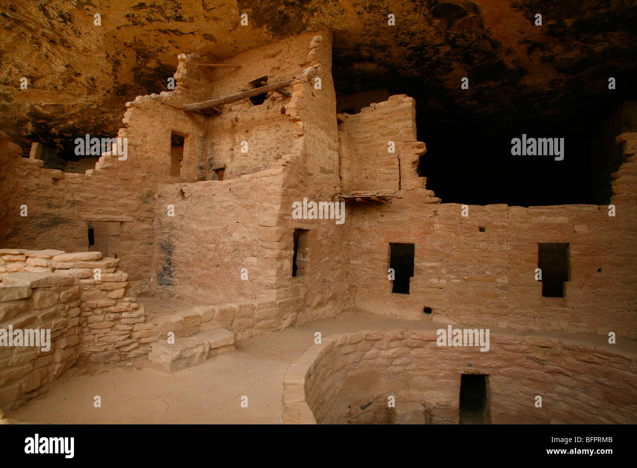 USA Colorado Mesa Verde National Park Cliff Palace cliff dwellings of ...