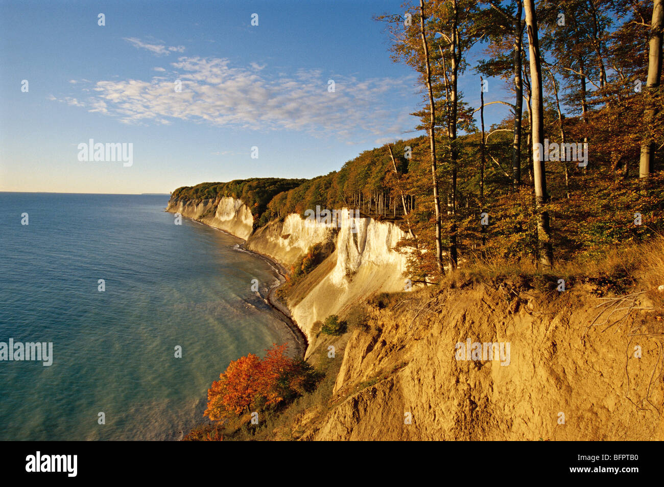 chalk cliffs, kolliker ort, national park jasmund, mecklenburg-western ...