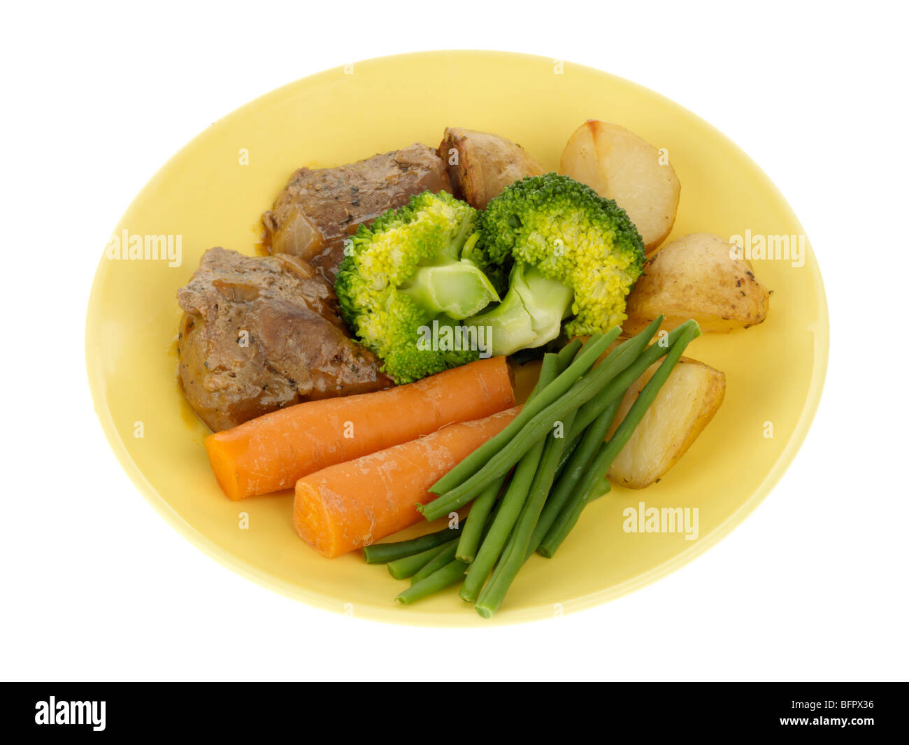 Roast Lamb Dinner Stock Photo - Alamy