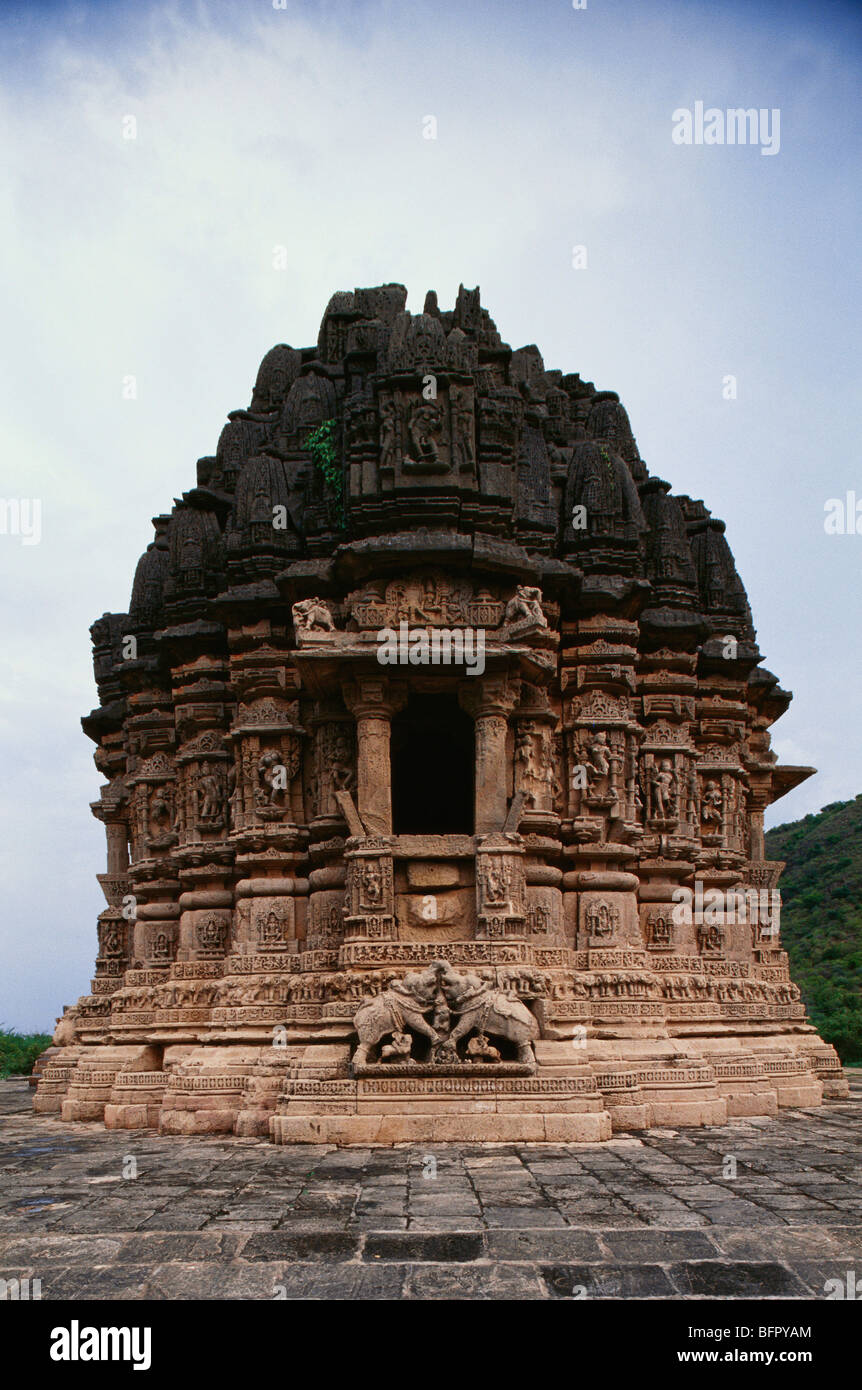 AAD 66805 : Shiv temple Solanki period ca 12th century ; Ghumli ; Gujarat ; India Stock Photo