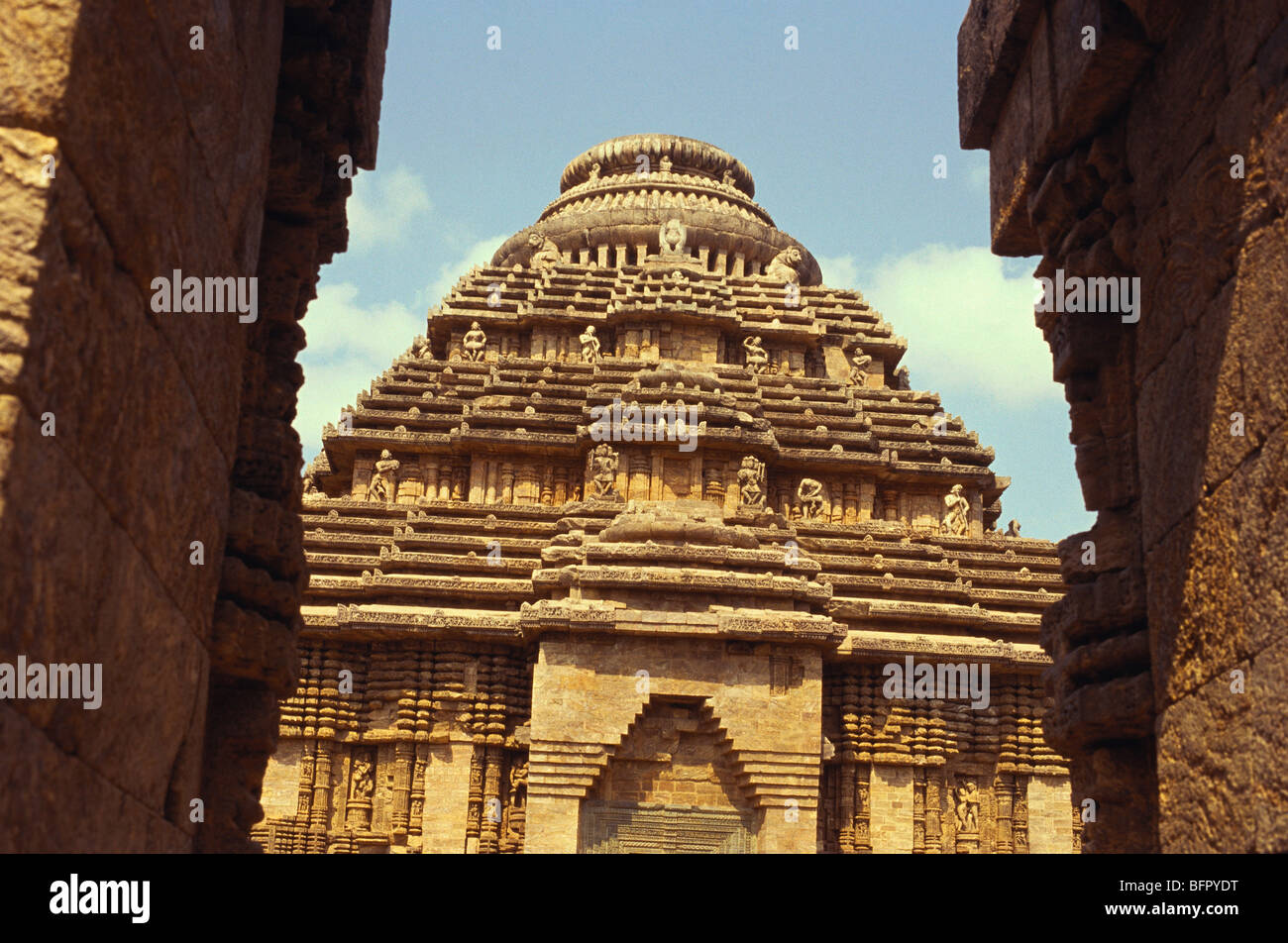 DBA 66877 : Konarak Sun temple in mid 13th century ; Konarak ; Orissa ; India Stock Photo