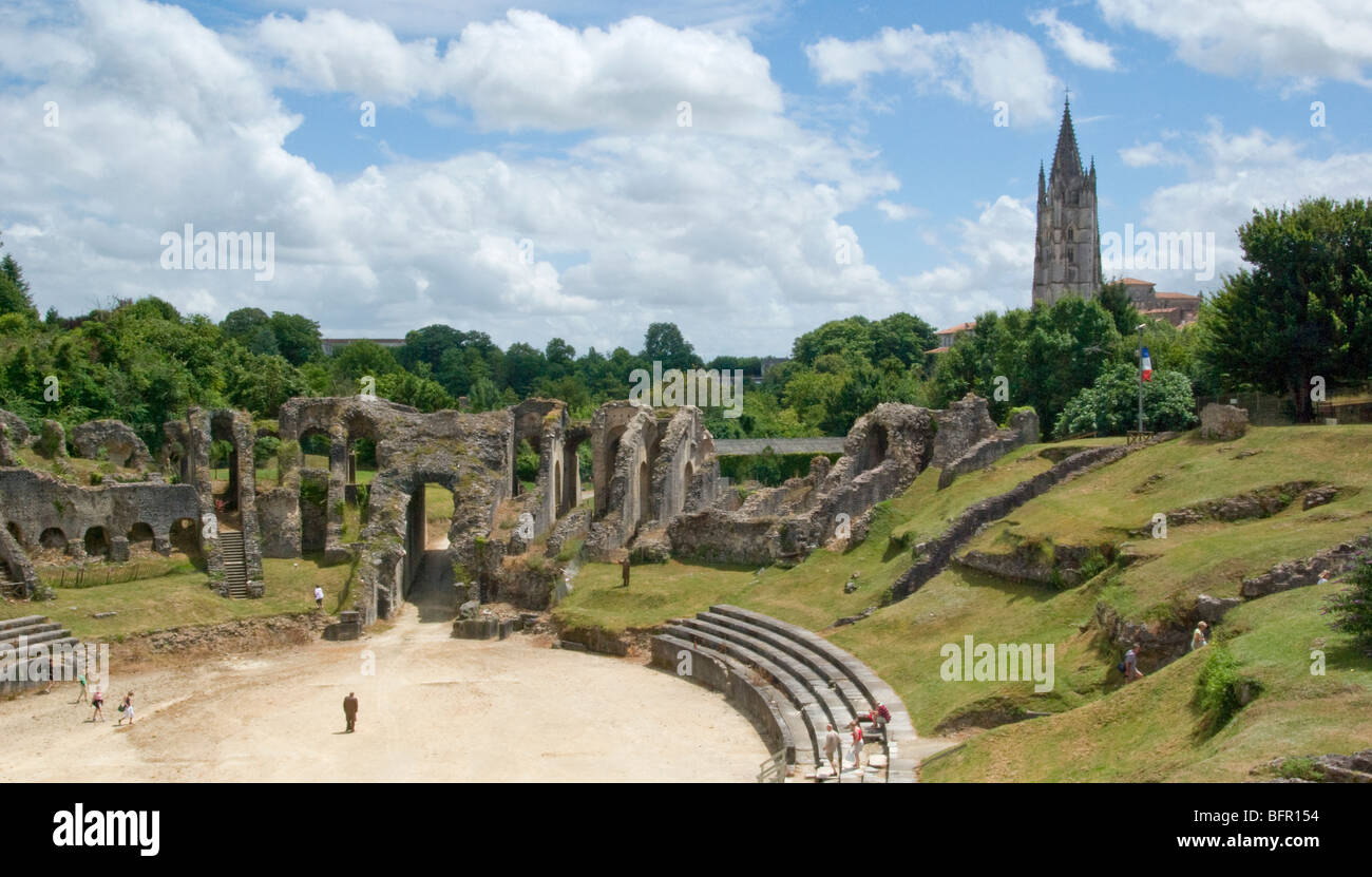 Roman Amphitheatre Saintes Stock Photo