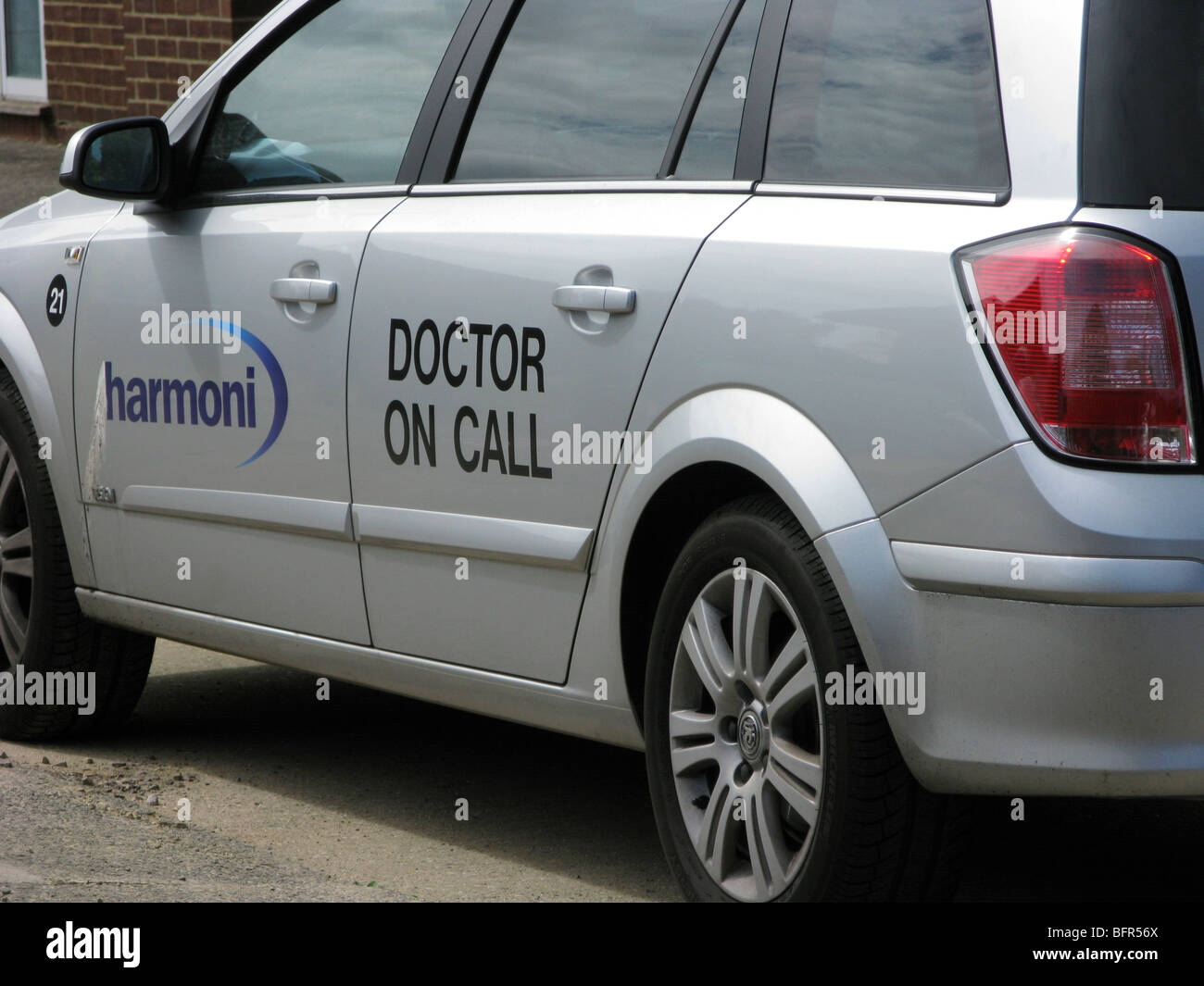 Doctor on call response transport car called out of hours due to an emergency Stock Photo