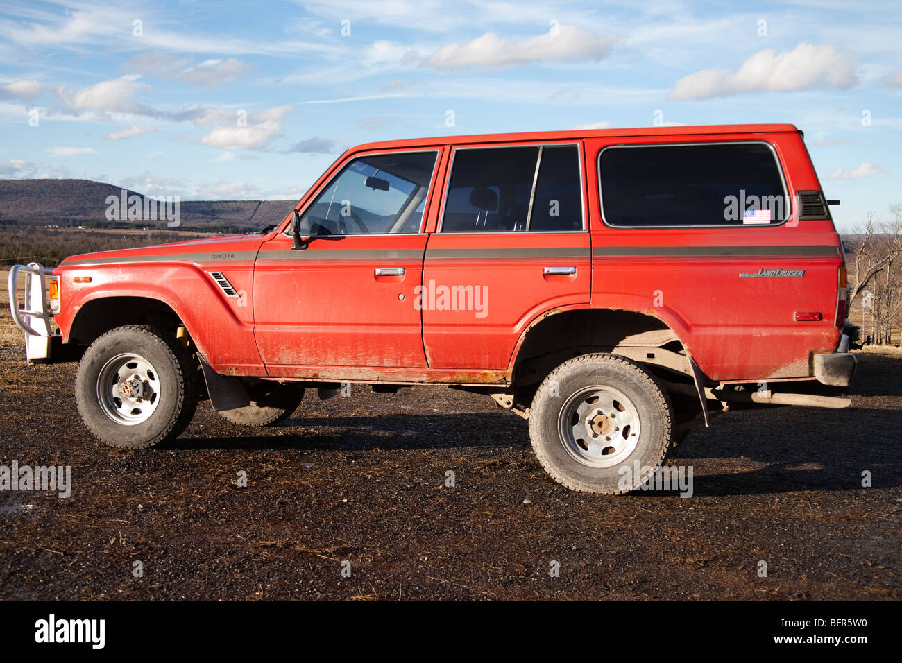 Older Toyota Land Cruiser Stock Photo