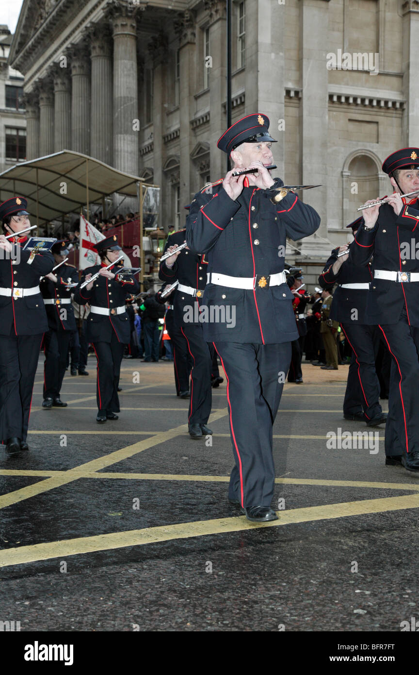 Corcraine Flute Band marching past the Mansion House during the 2009 Lord Mayors Show Stock Photo