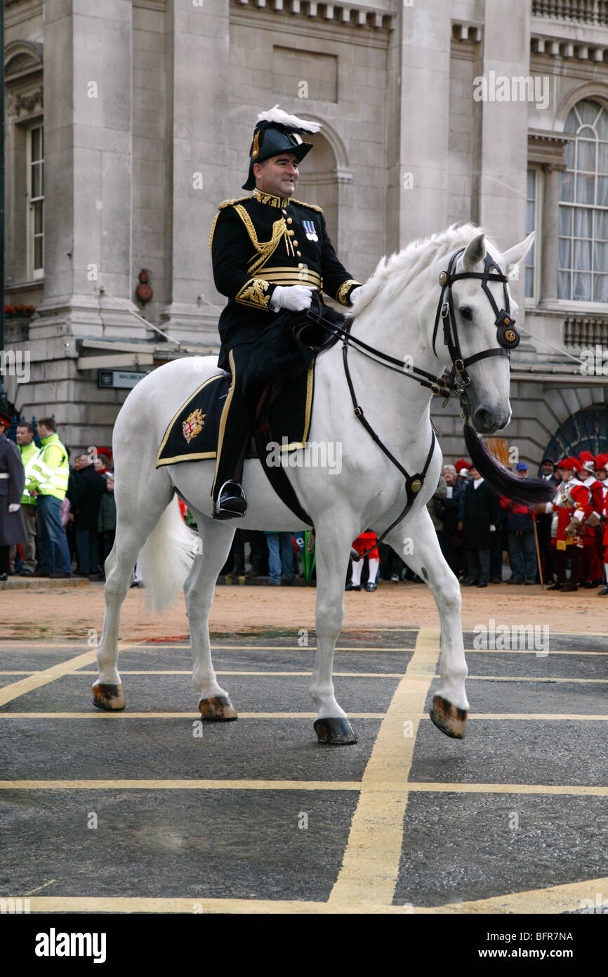 Assistant Commisioner of the City of London Police Mr Frank Arms taking part in the Lord Mayors Show 2009 Stock Photo