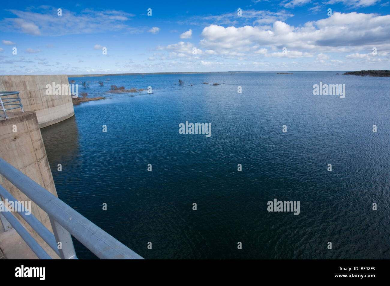 Massingir dam on the Limpopo River Stock Photo
