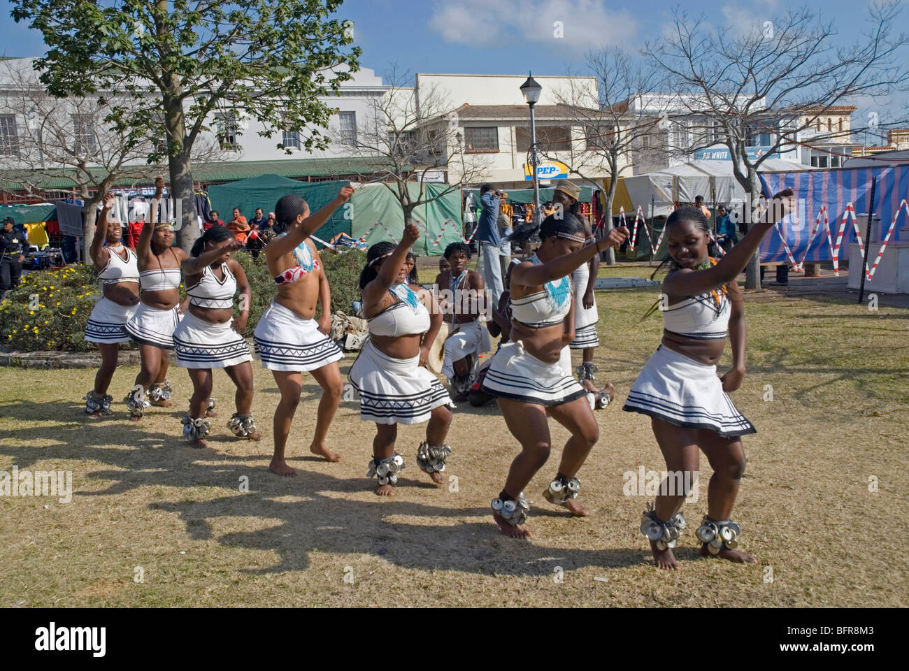 Xhosa dancers at the National Arts Festival Stock Photo