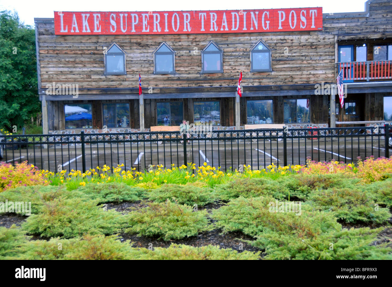 Shops in Grand Marais Minnesota along Lake Superior Stock Photo Alamy