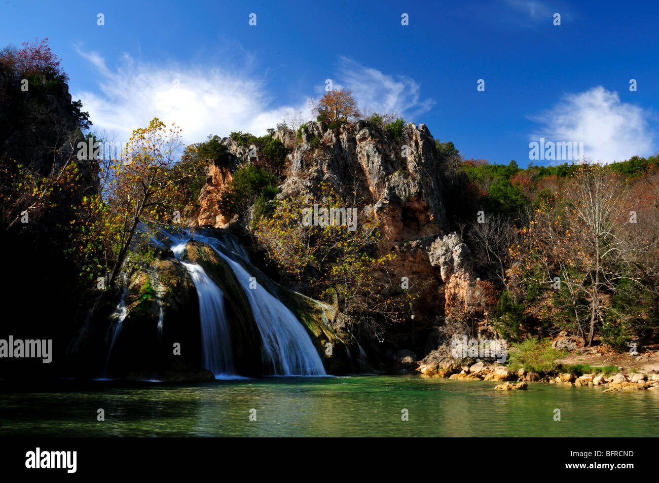 Waterfall. Turner Falls State Park. Oklahoma, USA. Stock Photo