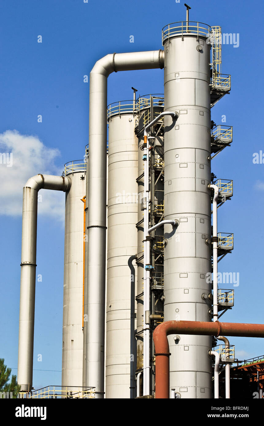 Cracker in a chemical plant Stock Photo