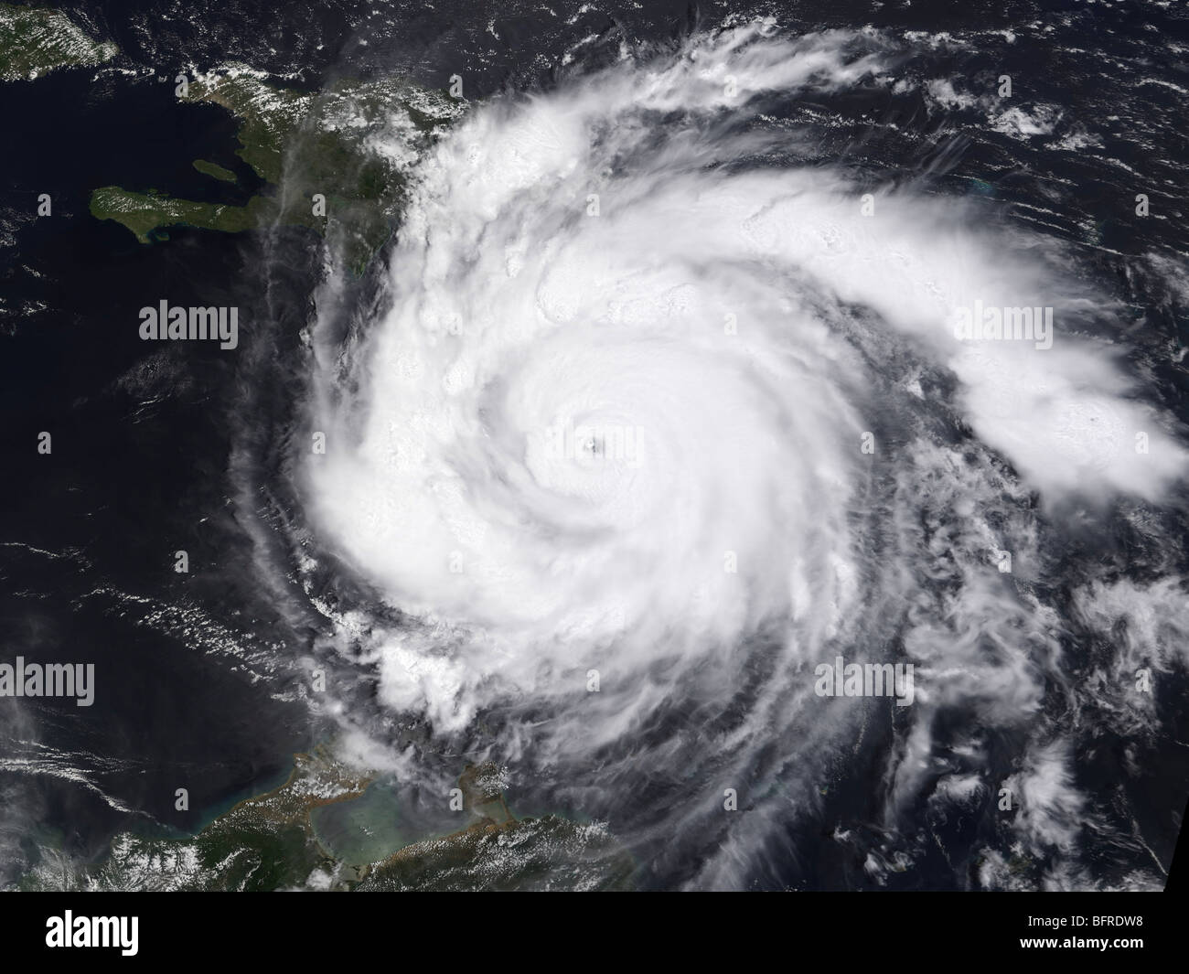 August 18, 2007 - Hurricane Dean in the Atlantic and Caribbean. Stock Photo