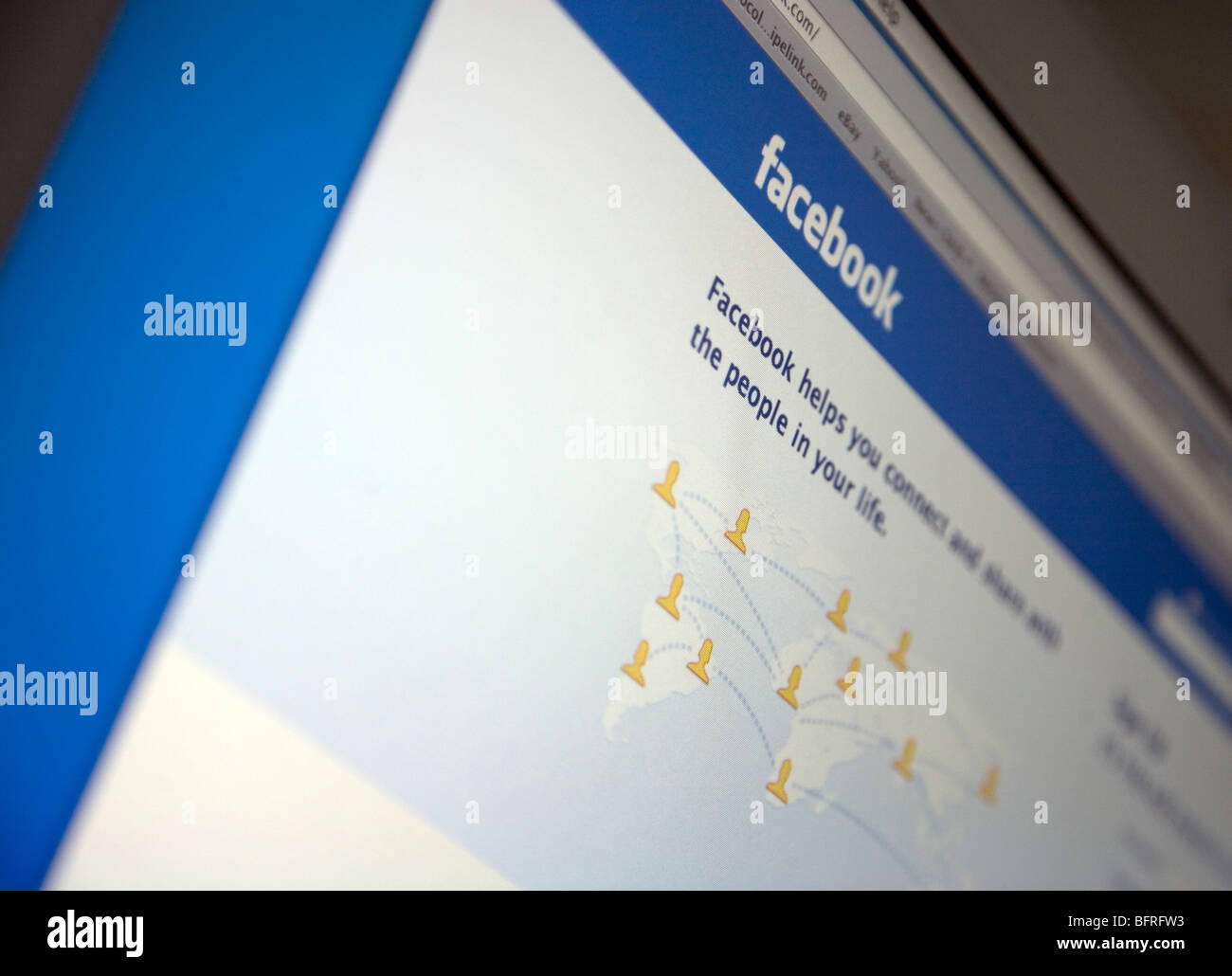 Facebook Homepage Stock Photo Alamy