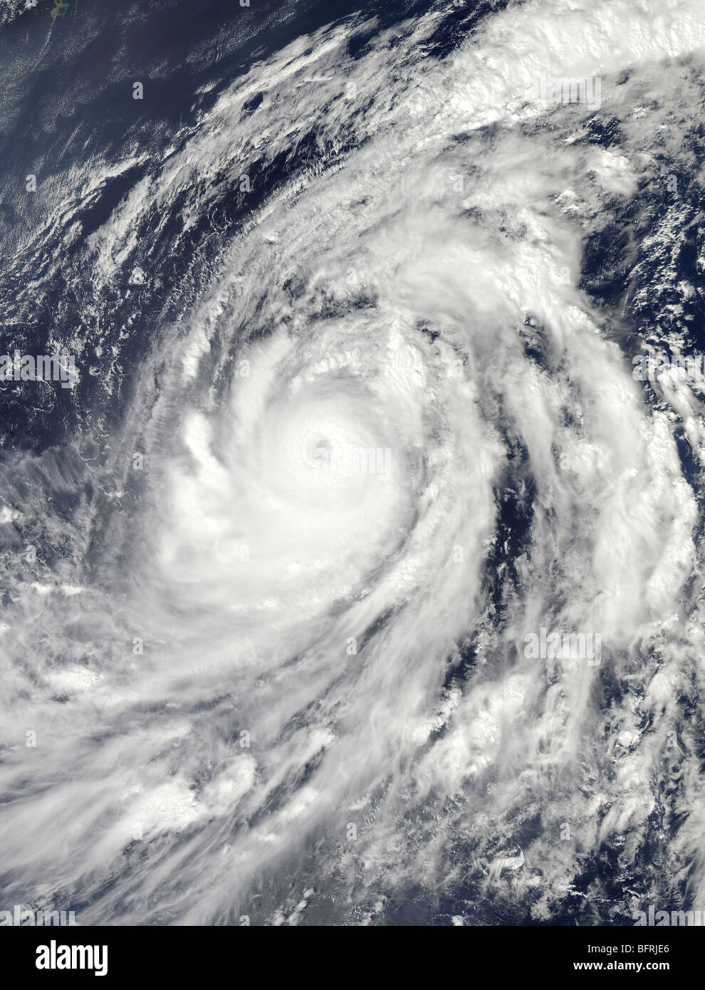 October 18, 2009 - Typhoon Lupit strengthens to a super typhoon. Stock Photo