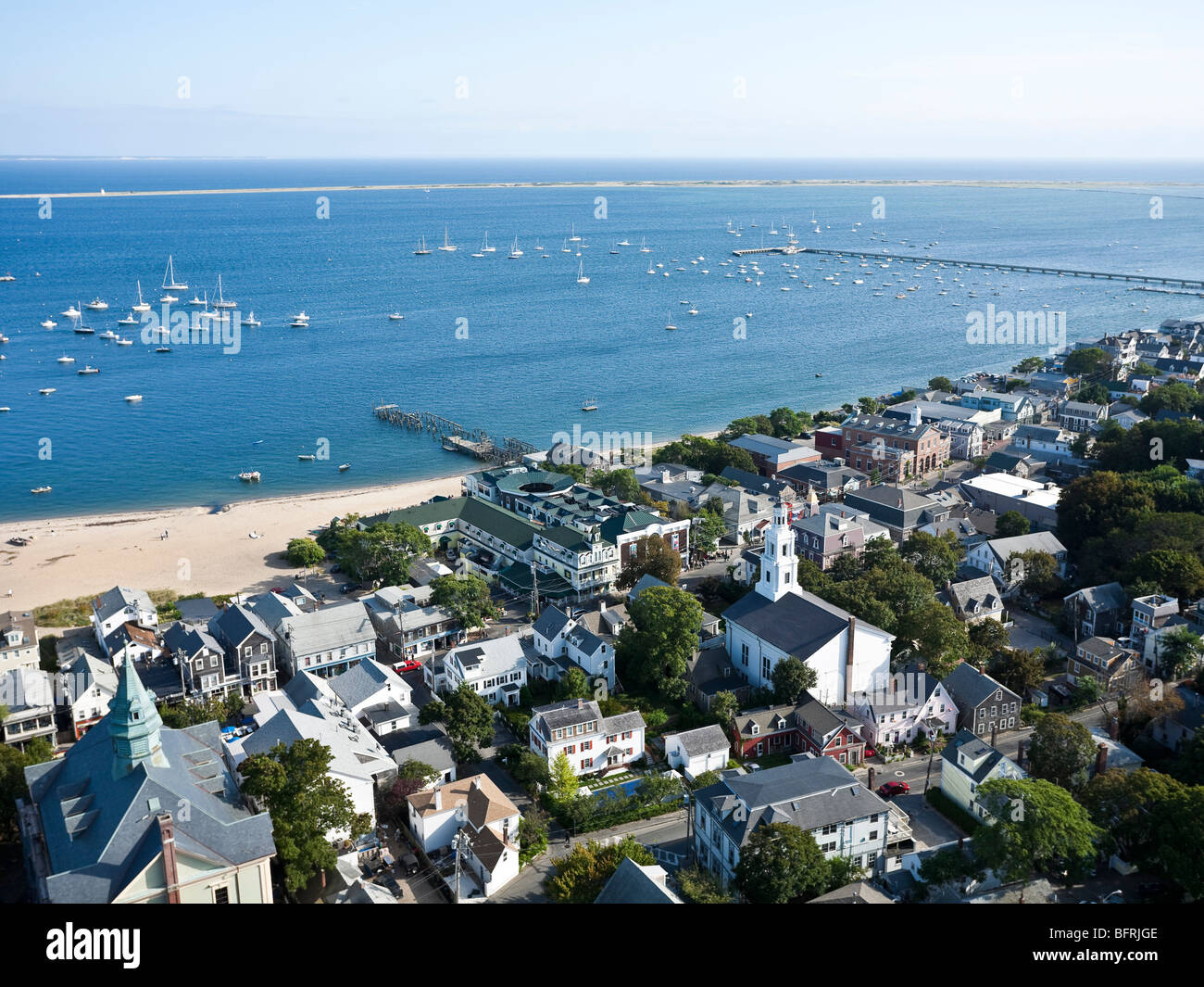 View over Provincetown Cape Cod Massachusetts USA Stock Photo