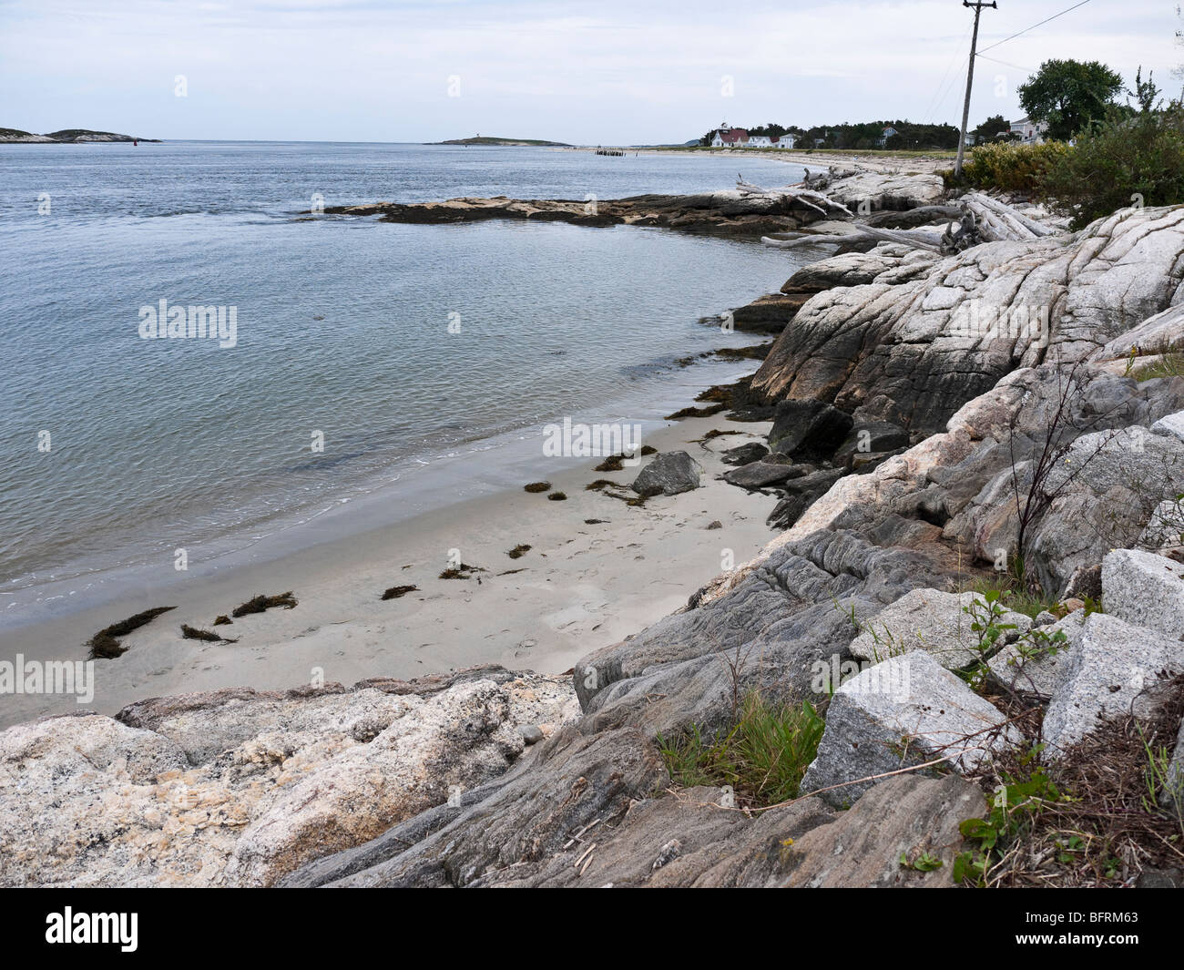 Beach at the mouth of the Kennebec river at Fort Popham near Phippsburg