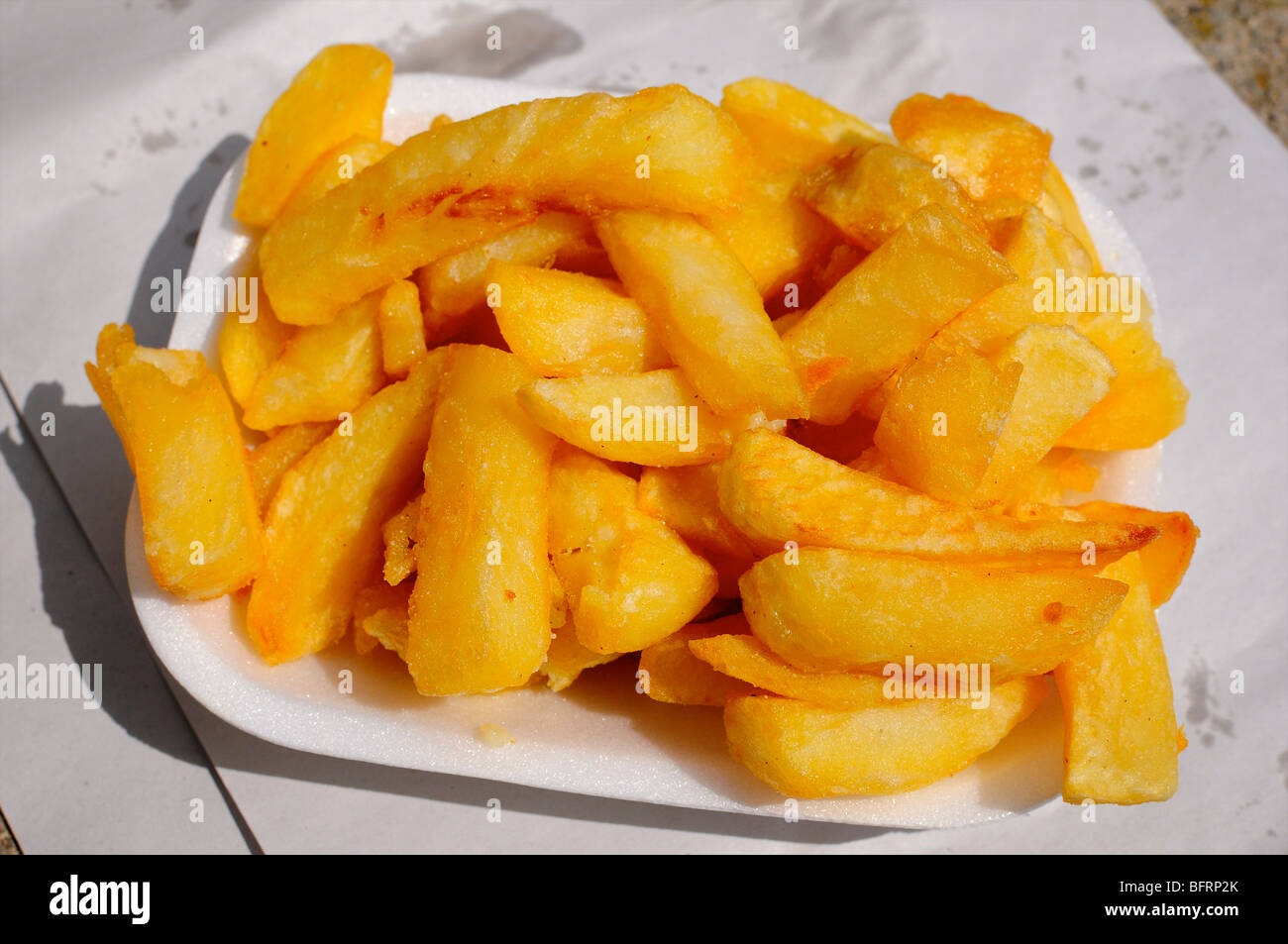 Portion of chips Stock Photo Alamy