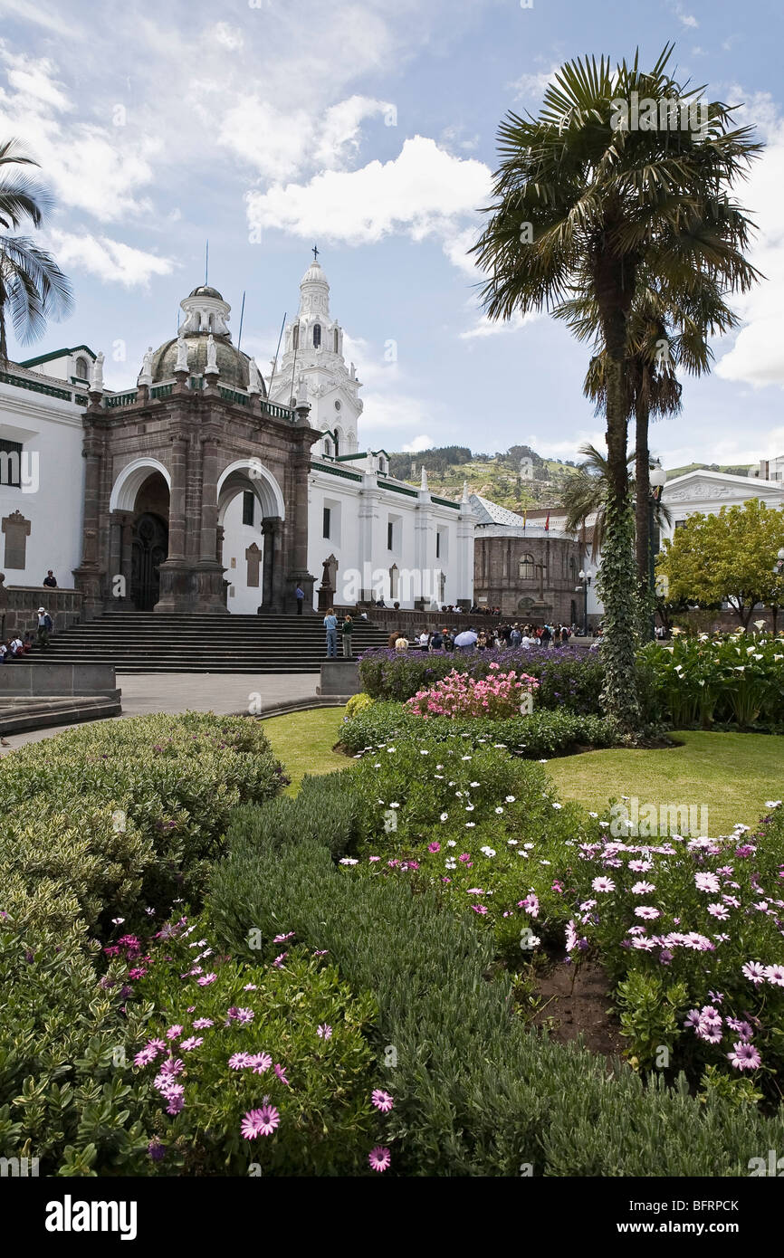 Cathedral & Plaza de la Independencia, Quito, Ecuador Stock Photo