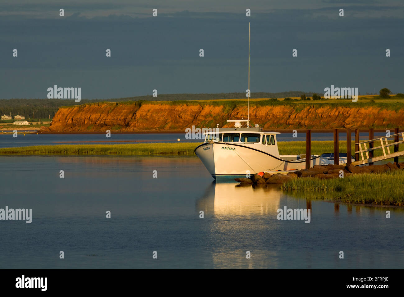 Fishing boats in Malpeque Harbour, Malpeque, Prince Edward Island