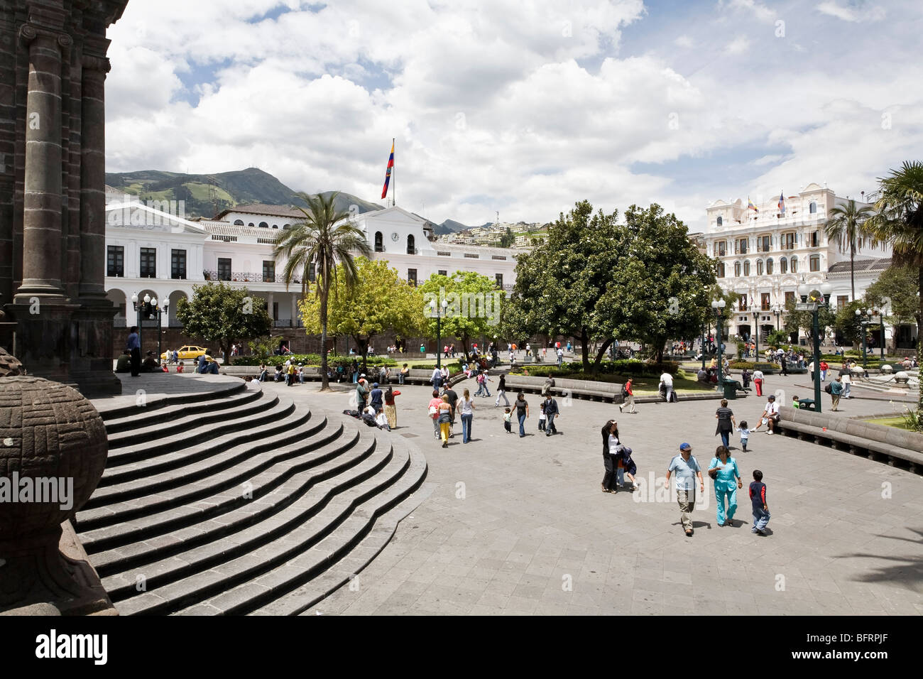 Plaza de la Independencia, Quito, Ecuador Stock Photo