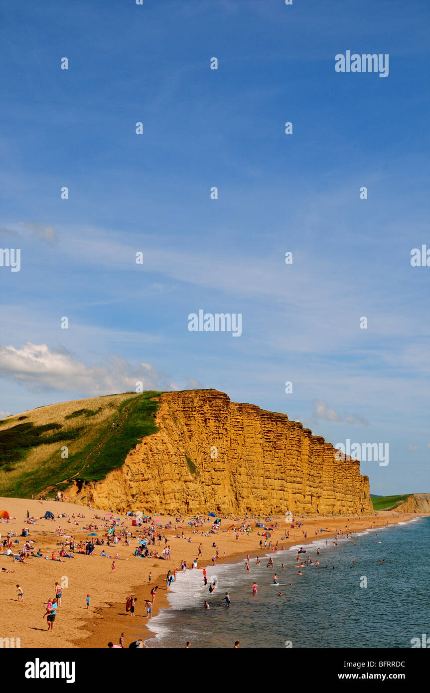 West Bay beach, Dorset, England Stock Photo Alamy