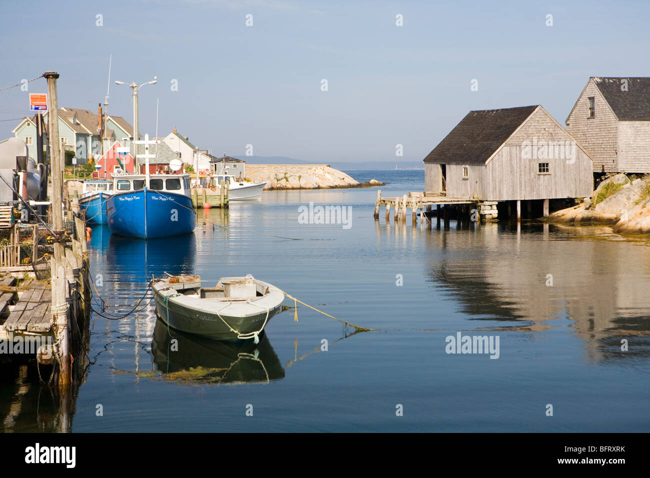 Peggy's Cove harbour Stock Photo Alamy