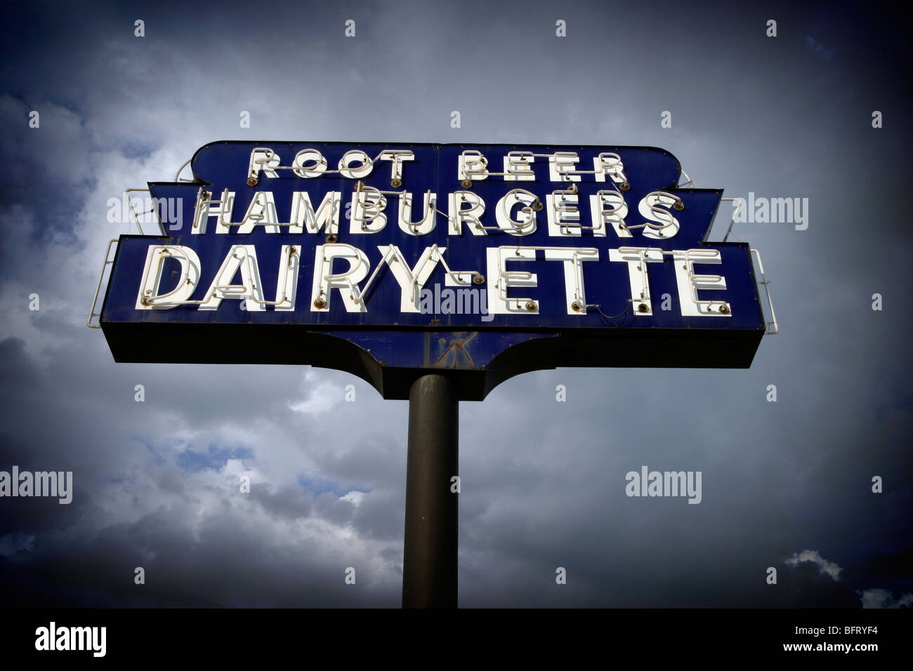 1956 Dairyette sign, Dallas, Texas Stock Photo Alamy