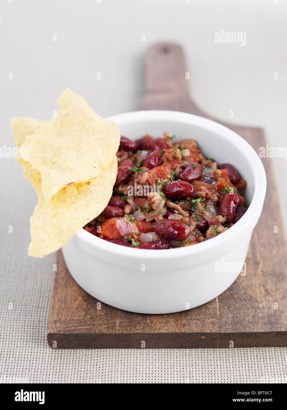 Bowl of Chili Stock Photo Alamy
