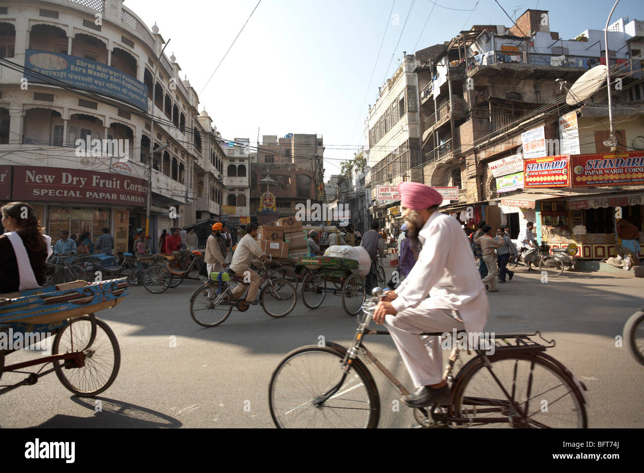 Street Scene in Amritsar, Punjab, India Stock Photo