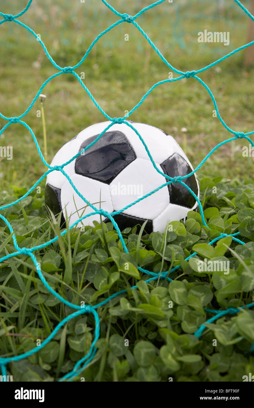 Soccer Ball and Net Stock Photo Alamy