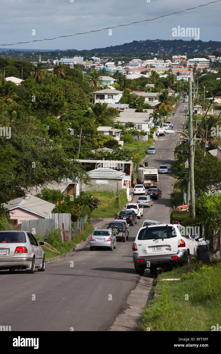 Suburbs of St Johns, Antigua Stock Photo