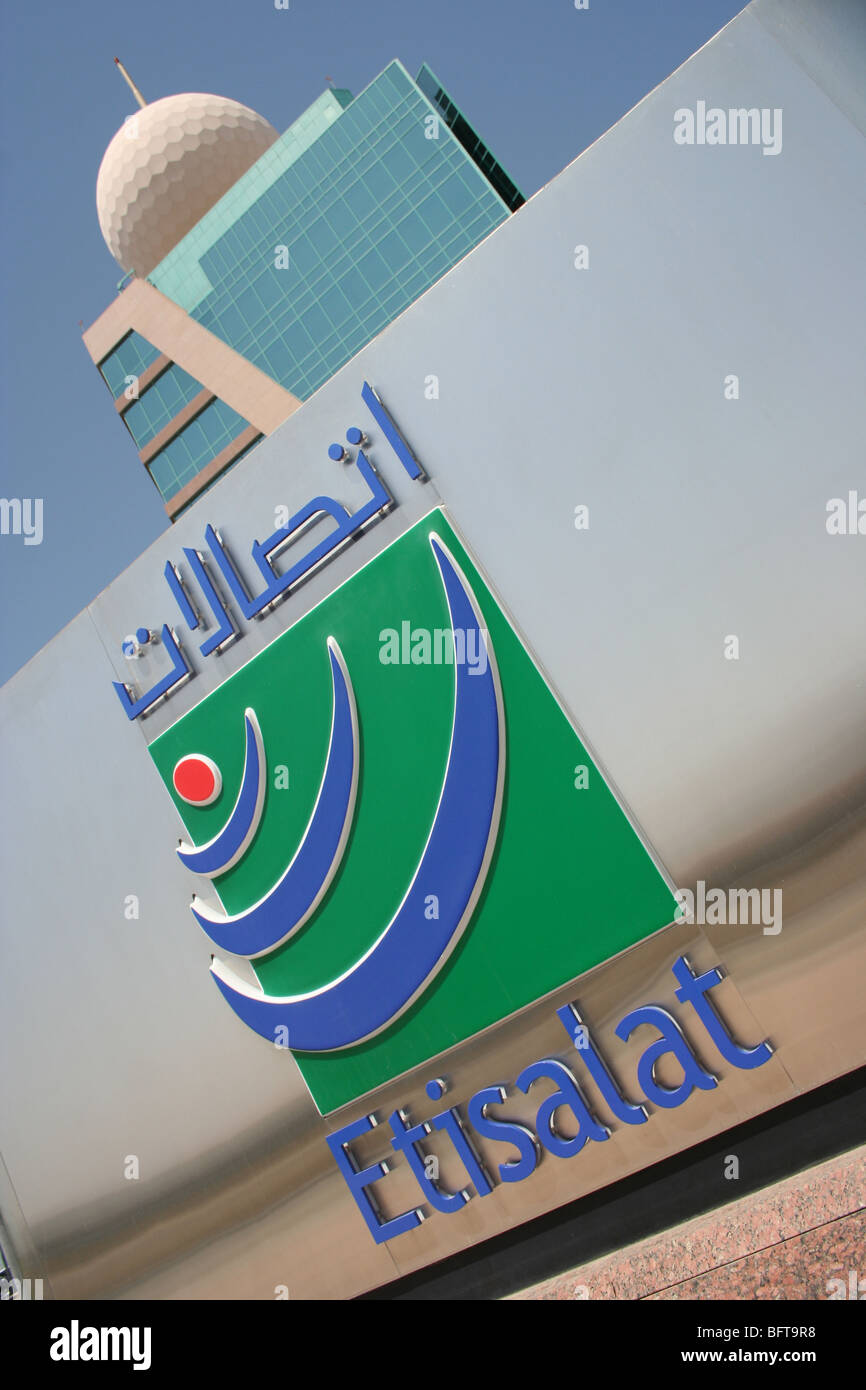 Ras AL Khaimah Etisalat Headquarters Telecoms Stock Photo