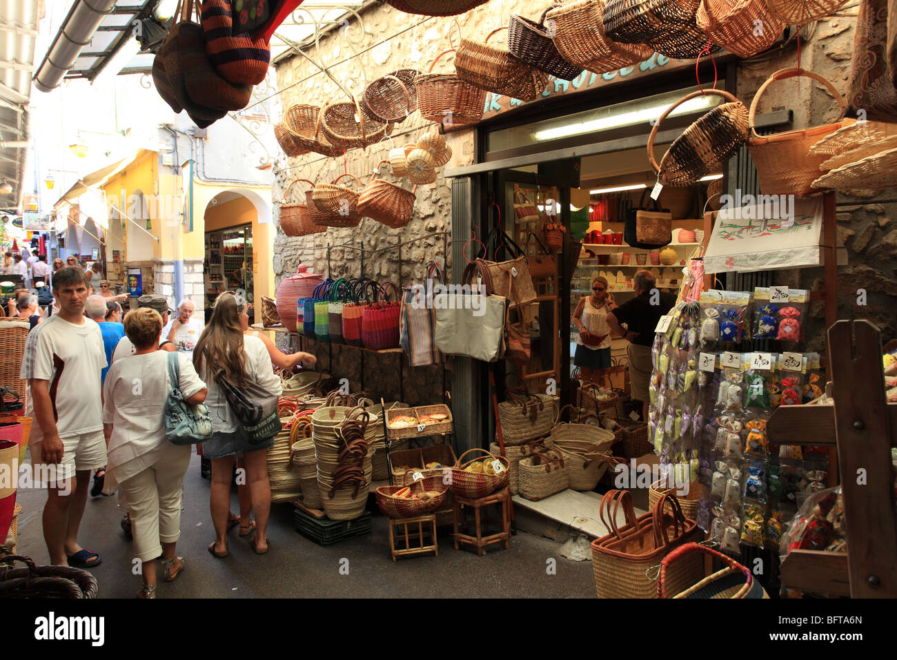 The covered market of Antibes Stock Photo