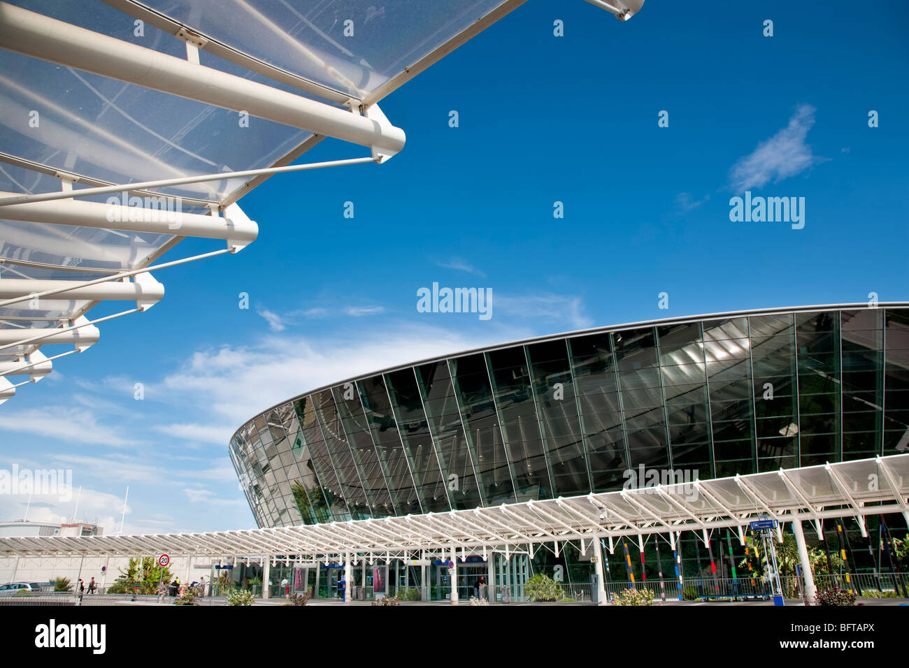 Nice Terminal One Airport building, Nice, Provence, France Stock Photo