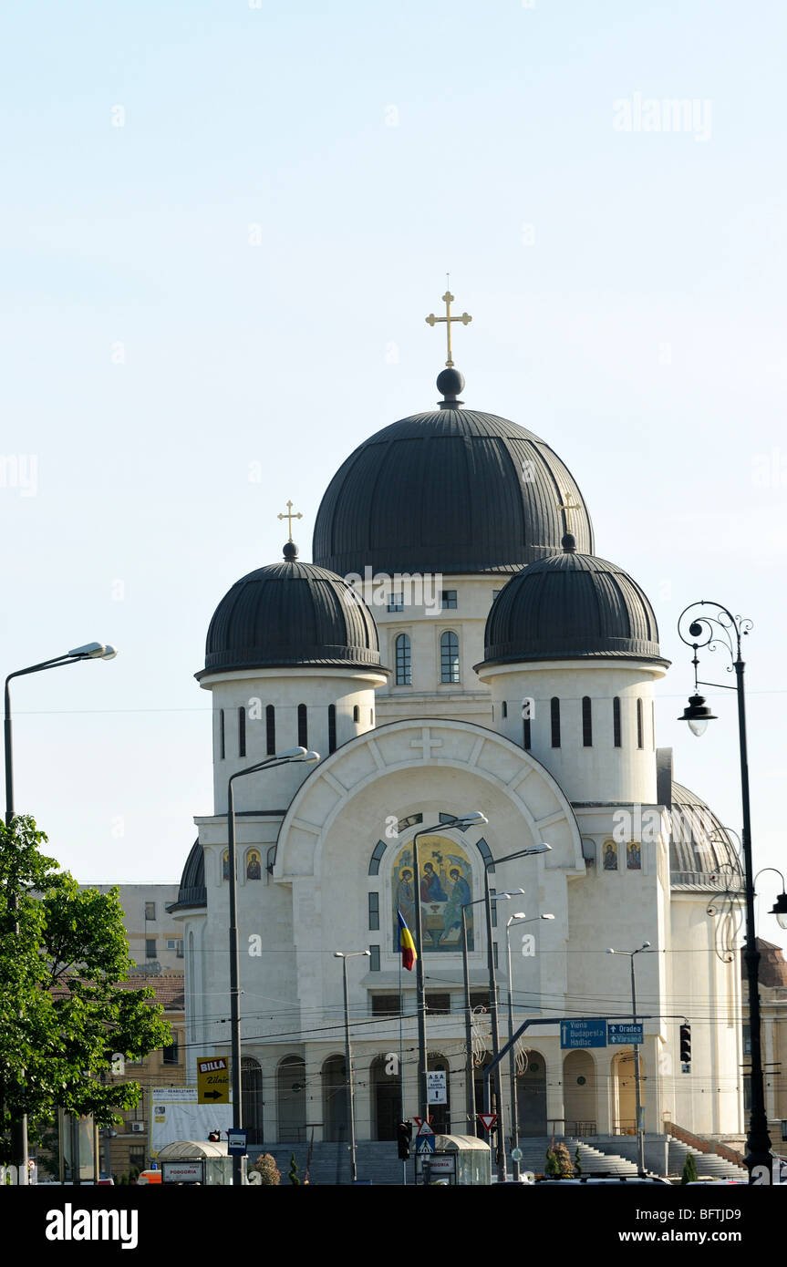 Romanian church on Boulevard Revolutiei ( Revolution ) Arad Romania Stock Photo